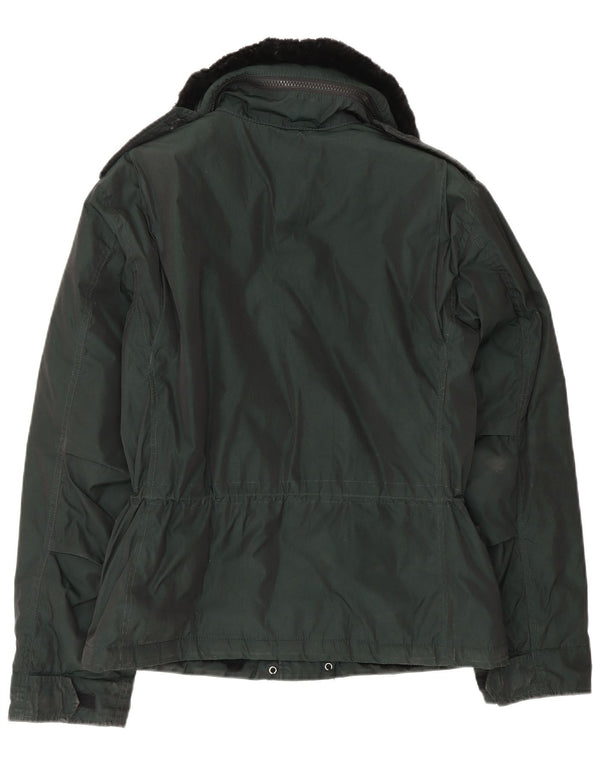 Aspesi Ανδρικό Στρατιωτικό Μπουφάν UK 38 Medium Green Colourblock Polyester