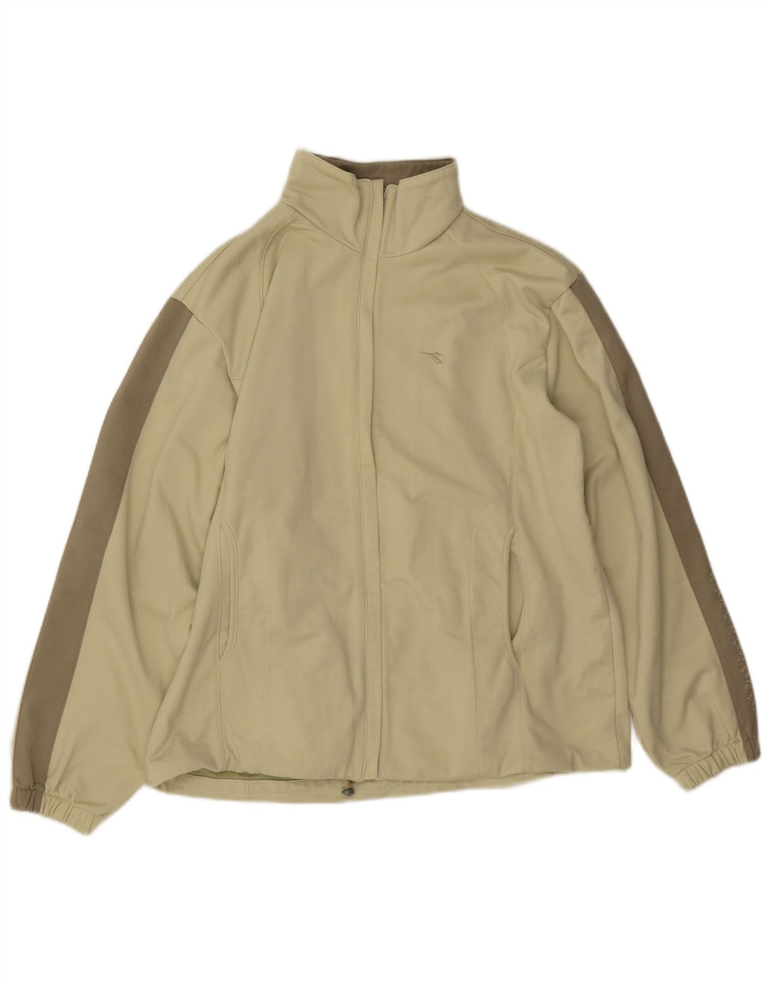 Diadora Γυναικεία αθλητική φόρμα Top Jacket UK 14 Large Beige Colourblock Polyester