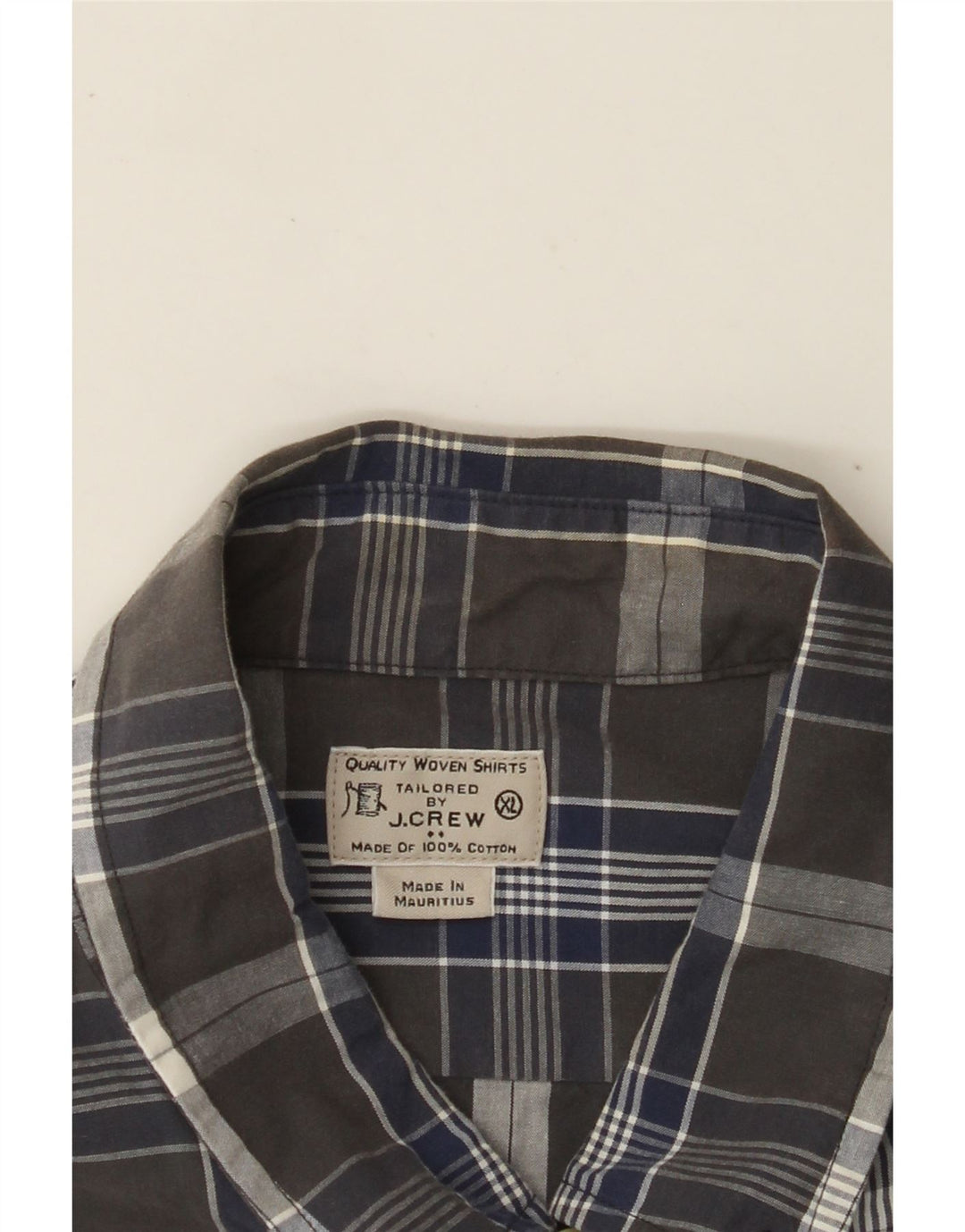 J. CREW Ανδρικό πουκάμισο XL Γκρι βαμβακερό καρό