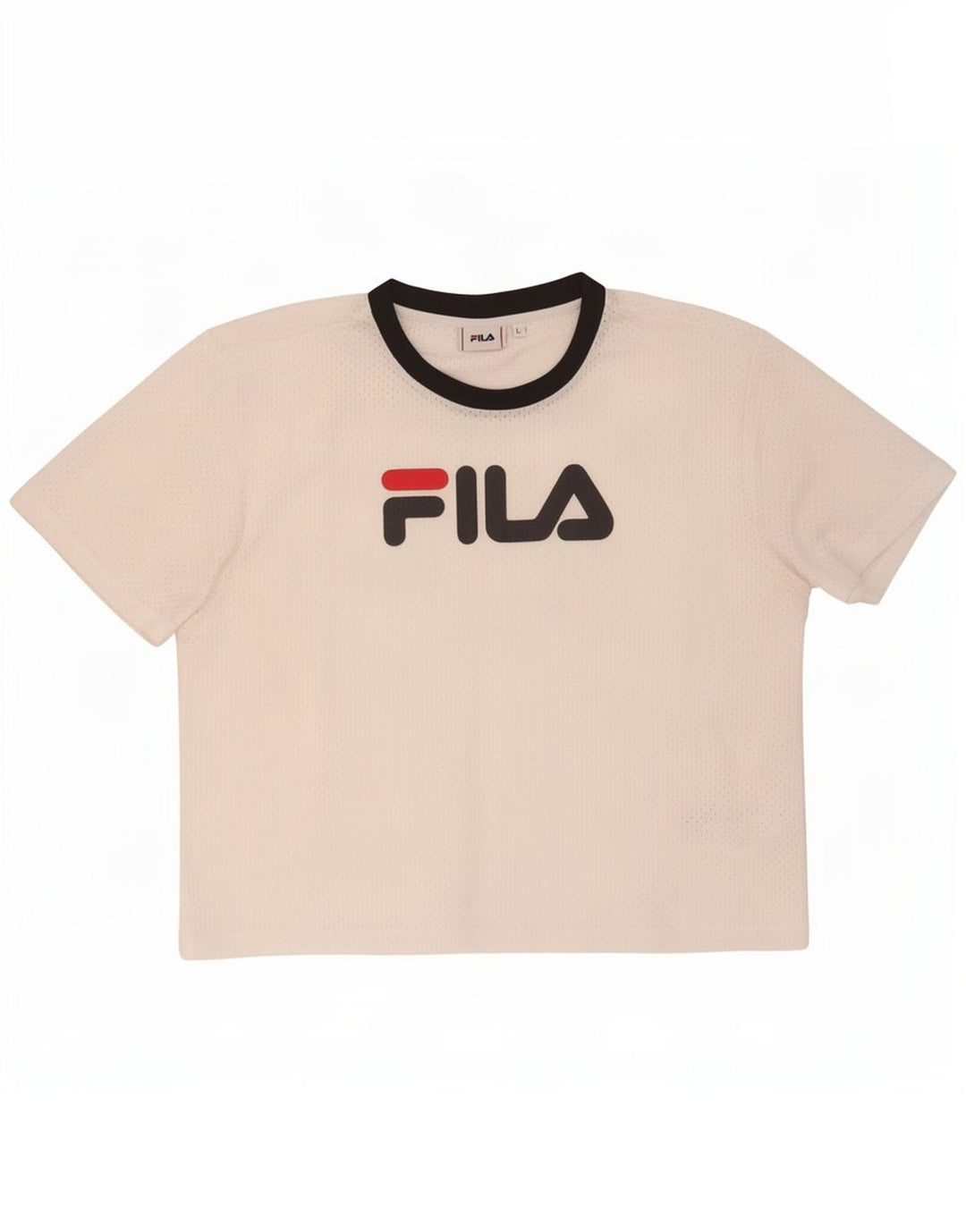 Fila Γυναικείο γραφικό T-Shirt Top UK 16 Large White Polyester