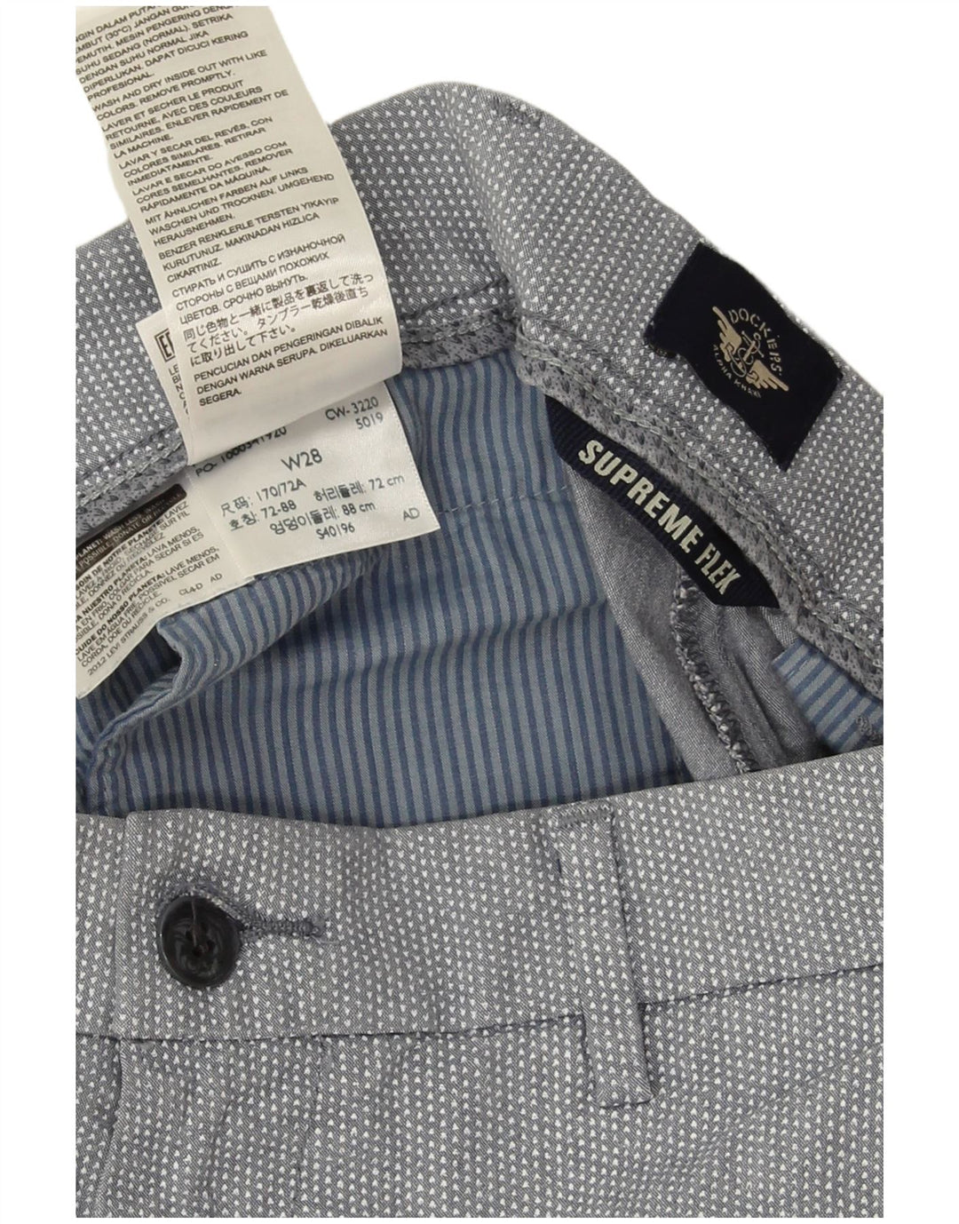 Dockers Ανδρικό σορτς Chino Flex W28 Βαμβακερό μεσαίο γκρι με στίγματα