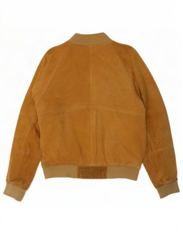 Vintage Ανδρικό Suede Bomber Jacket IT 50 Large Beige