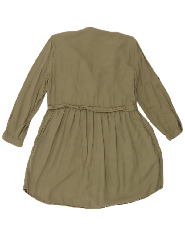 Zara Γυναικείο μακρυμάνικο πουκάμισο UK 10 Small Khaki