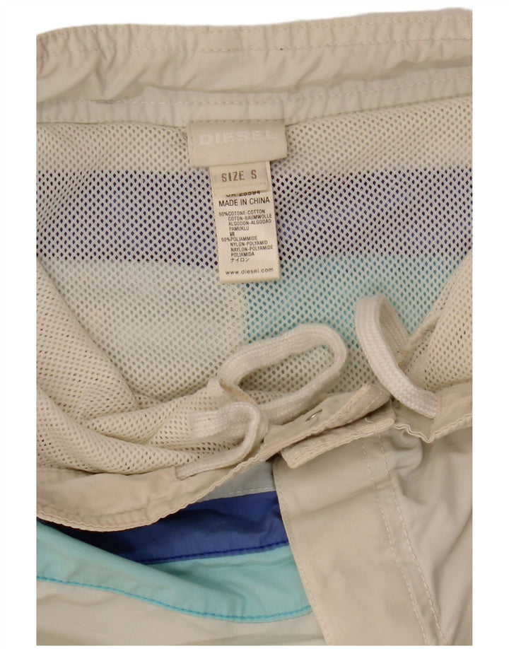 Ανδρικό μαγιό DIESEL Small Off White Ριγέ βαμβακερό