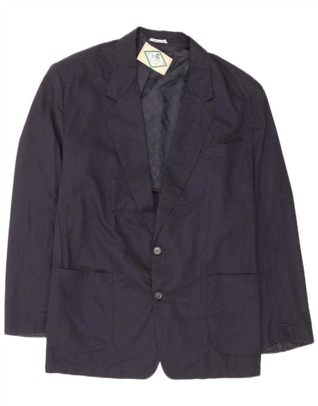 Wampum Ανδρικό σακάκι 2 κουμπιών XL Navy Blue Cotton