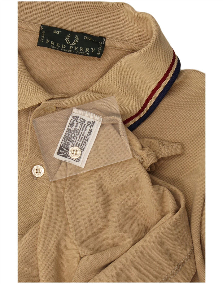 Fred Perry Ανδρικό πουκάμισο Polo Μικρό βαμβακερό μπεζ