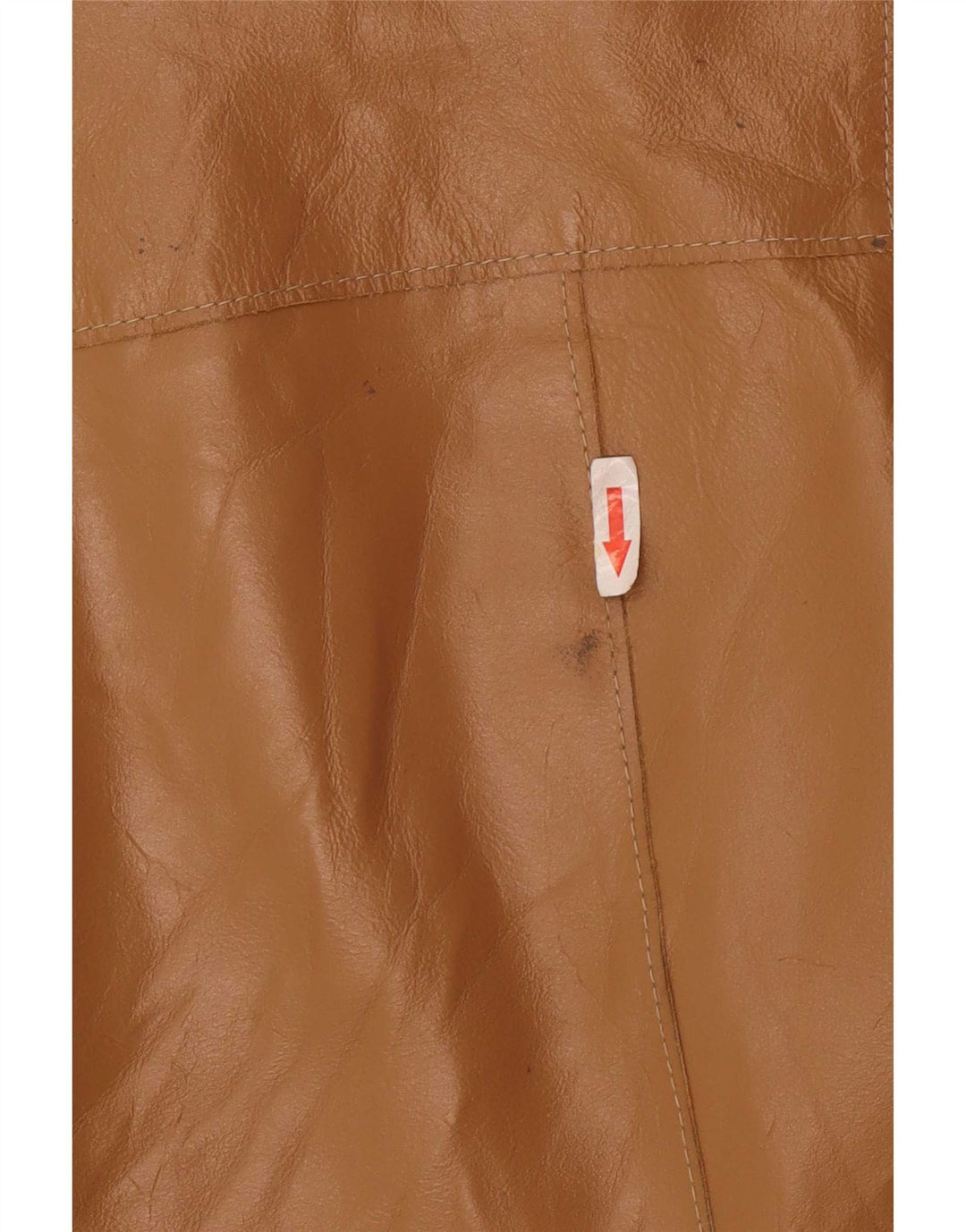 Vintage Γυναικείο Δερμάτινο Μπουφάν UK 8 Small Beige