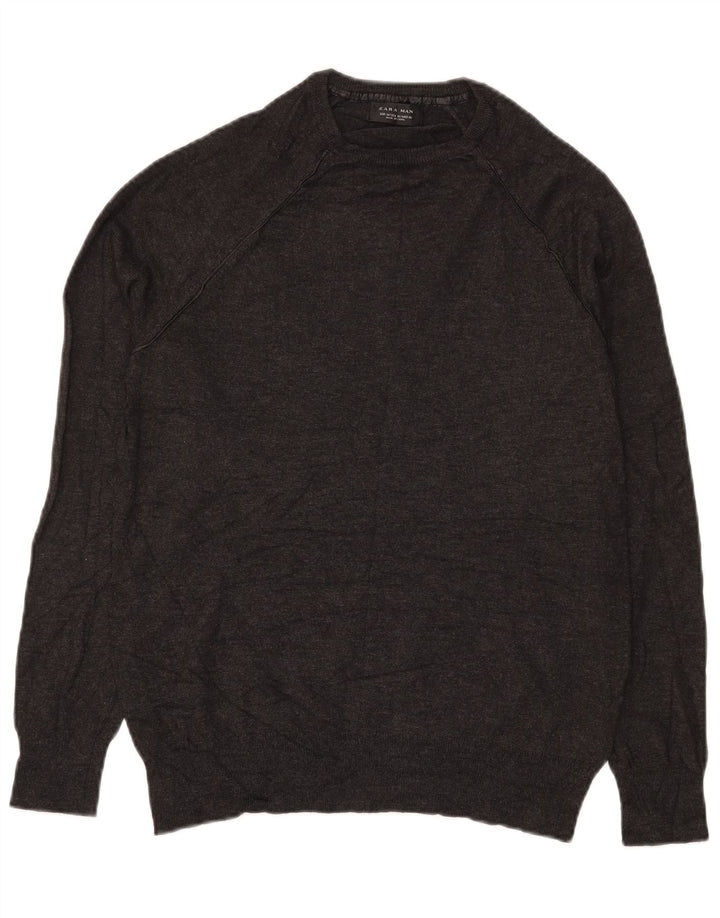 Ανδρικό πουλόβερ Zara Crew Neck Jumper Medium Grey