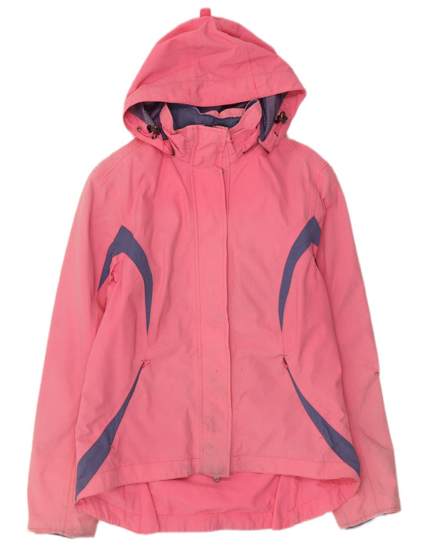 Musto γυναικείο μπουφάν βροχής με κουκούλα UK 12 Medium Pink Colourblock