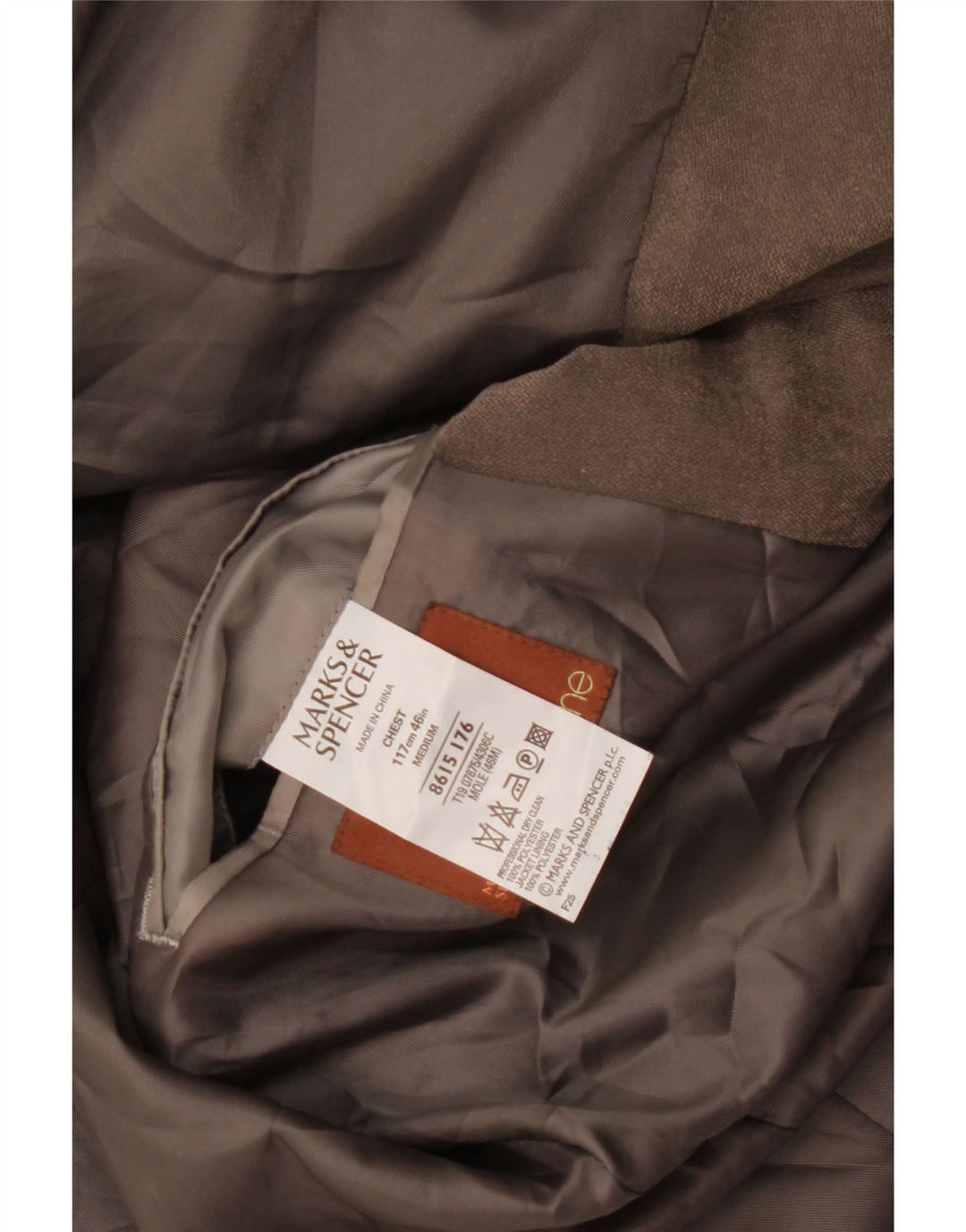 Marks & Spencer Ανδρικό μπουφάν blazer UK 46 XL Γκρι πολυεστέρας