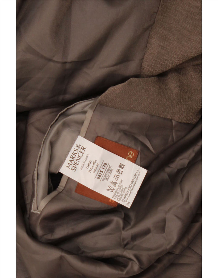 Marks & Spencer Ανδρικό μπουφάν blazer UK 46 XL Γκρι πολυεστέρας