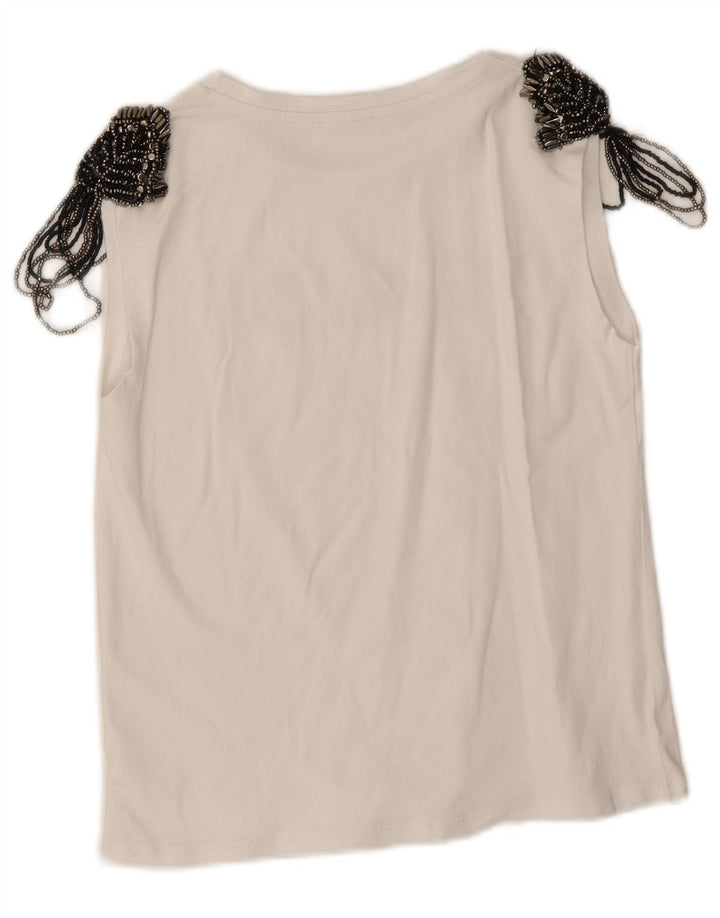 Γυναικείο γραφικό γιλέκο Gaudi Top UK 10 Small White