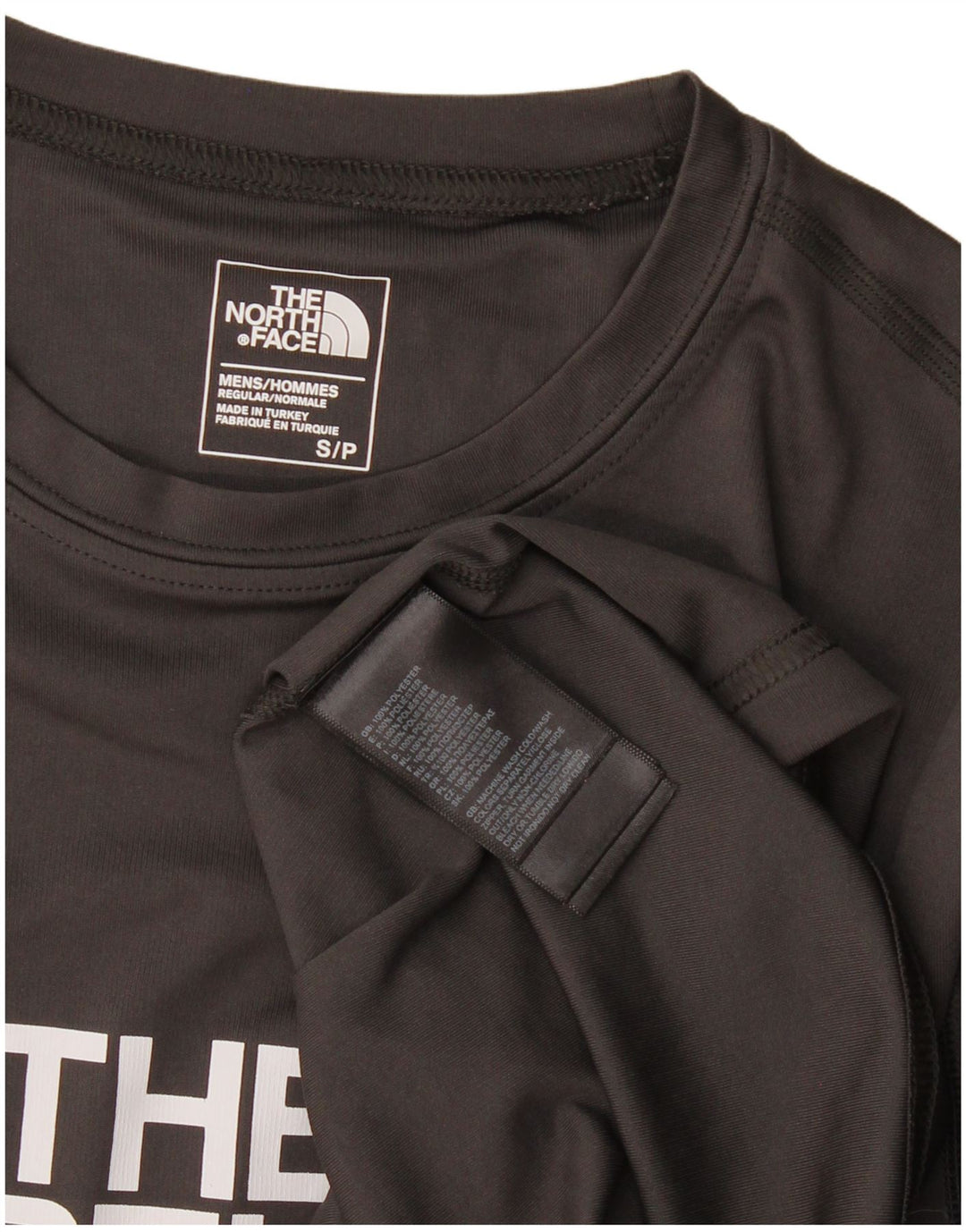 Ανδρικό γραφικό T-Shirt North Face Top Small Black Polyester