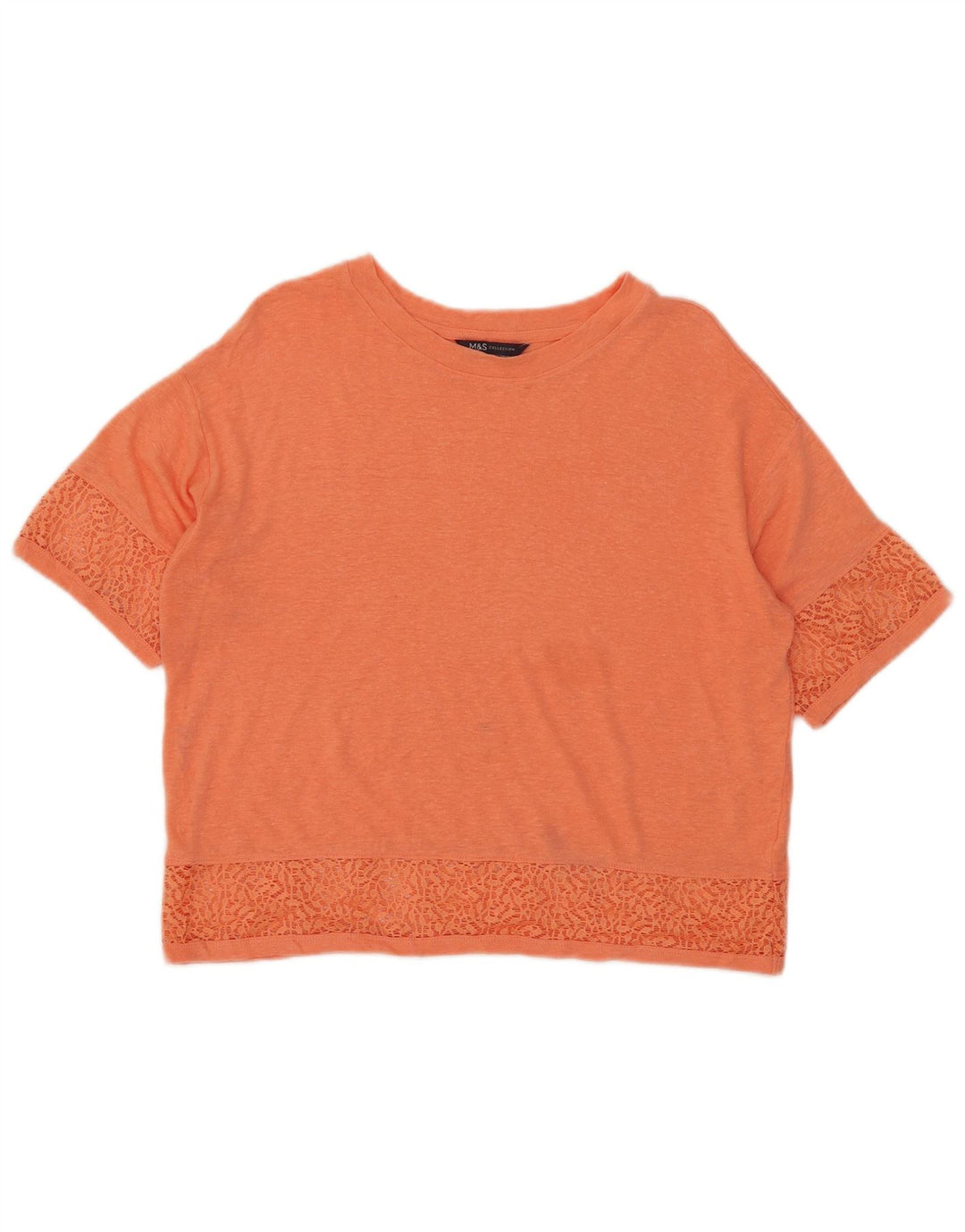 Marks & Spencer Γυναικείο μπλουζάκι υπερμεγέθη τοπ UK 10 Small Orange
