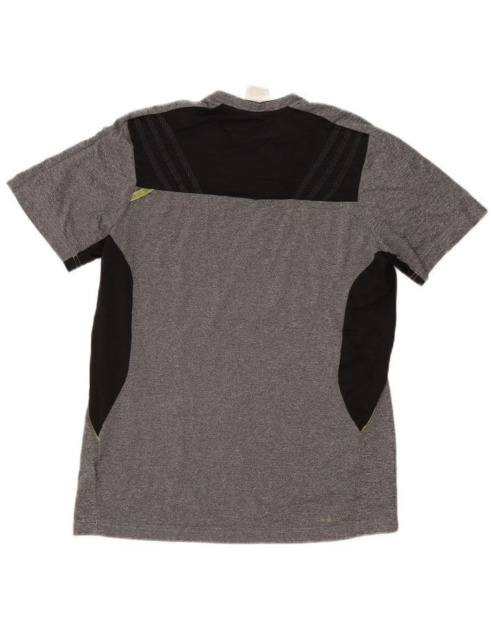 Ανδρικό T-Shirt Climacool ADIDAS Top Medium Grey Colorblock Πολυεστέρας