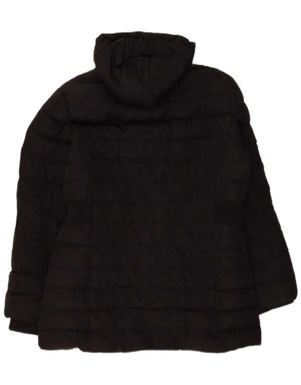 Kangol γυναικείο παλτό με κουκούλα UK 16 Large μαύρο πολυεστέρα