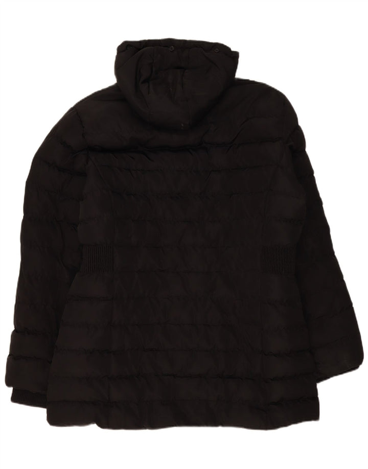 Kangol γυναικείο παλτό με κουκούλα UK 16 Large μαύρο πολυεστέρα