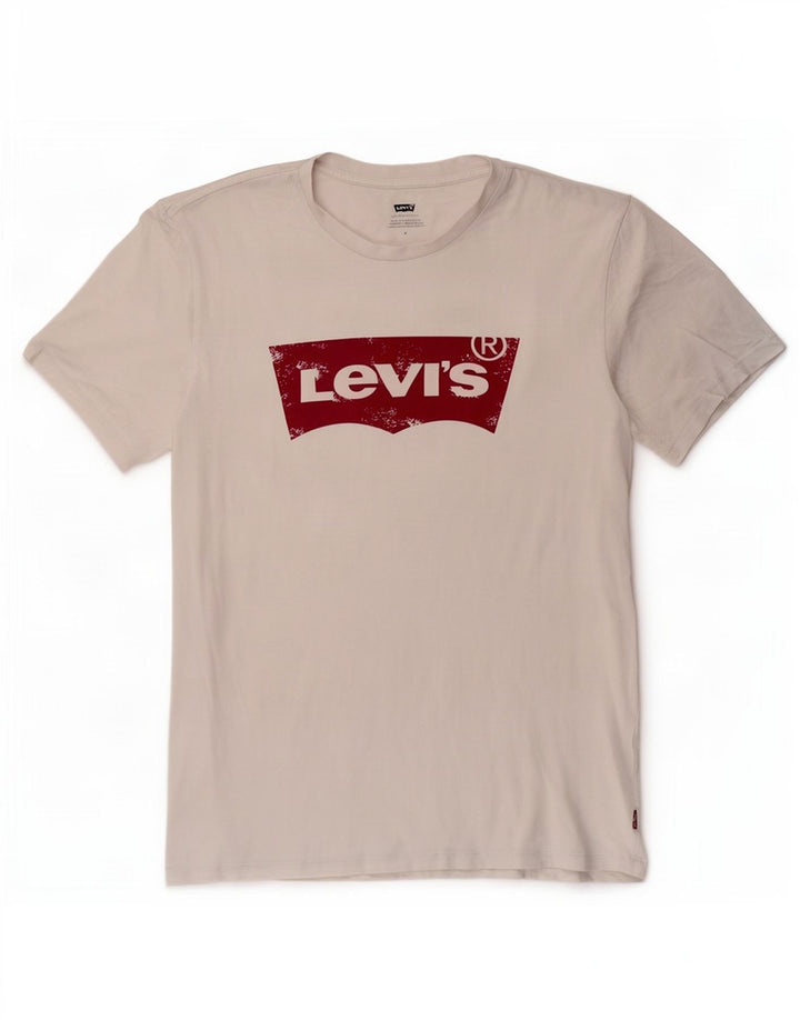 Γυναικείο γραφικό μπλουζάκι Levi's Top UK 14 μεσαίο λευκό βαμβακερό