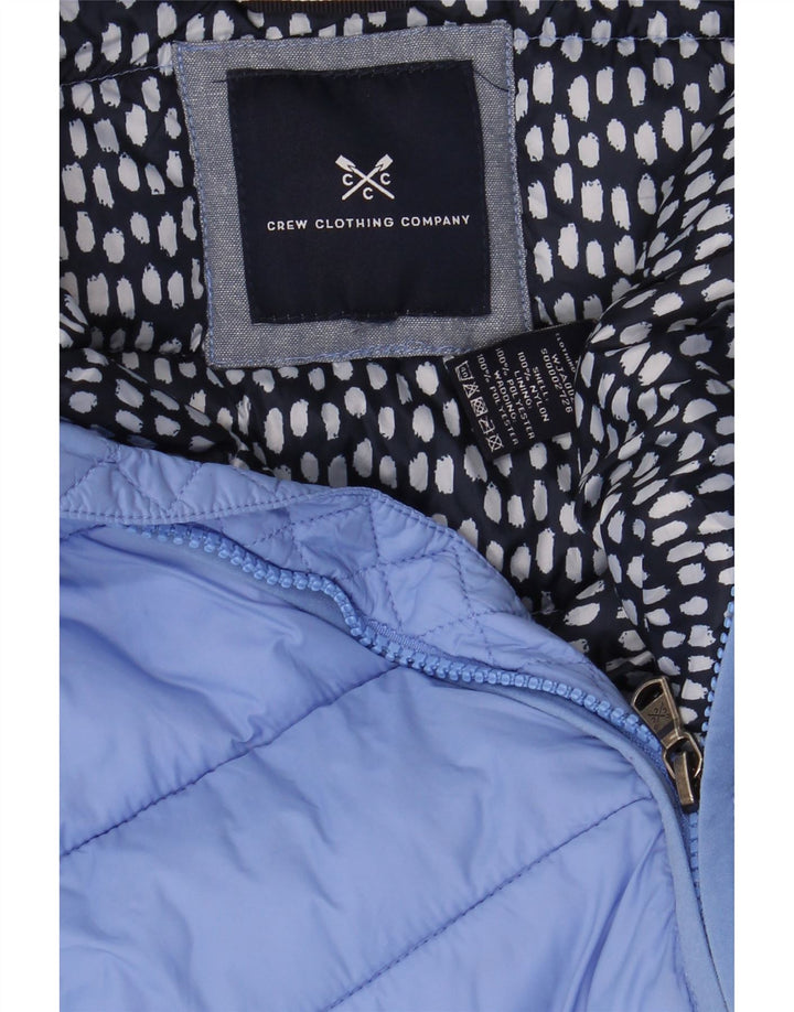 CREW CLOTHING Womens Padded Jacket UK 16 Large Blue Nylon Vintage Crew Clothing and Second-Hand Crew Clothing from Messina Hembry 