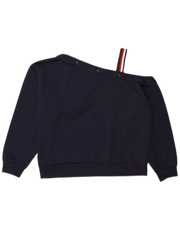 TOMMY HILFIGER Γυναικεία φούτερ Crop Jumper UK 16 Large Navy Blue