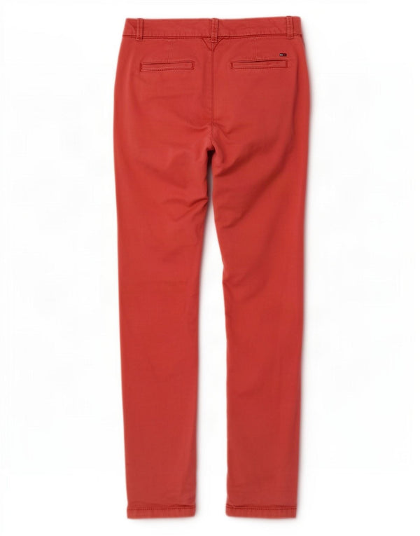 Tommy Hilfiger Γυναικείο Παντελόνι Chino Slim Fit W26 L32 Κόκκινο βαμβακερό