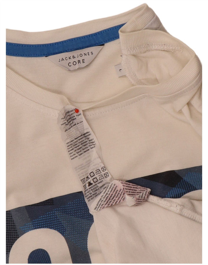 Jack & Jones Ανδρικό γραφικό μπλουζάκι Μπλουζάκι μεγάλο λευκό βαμβακερό