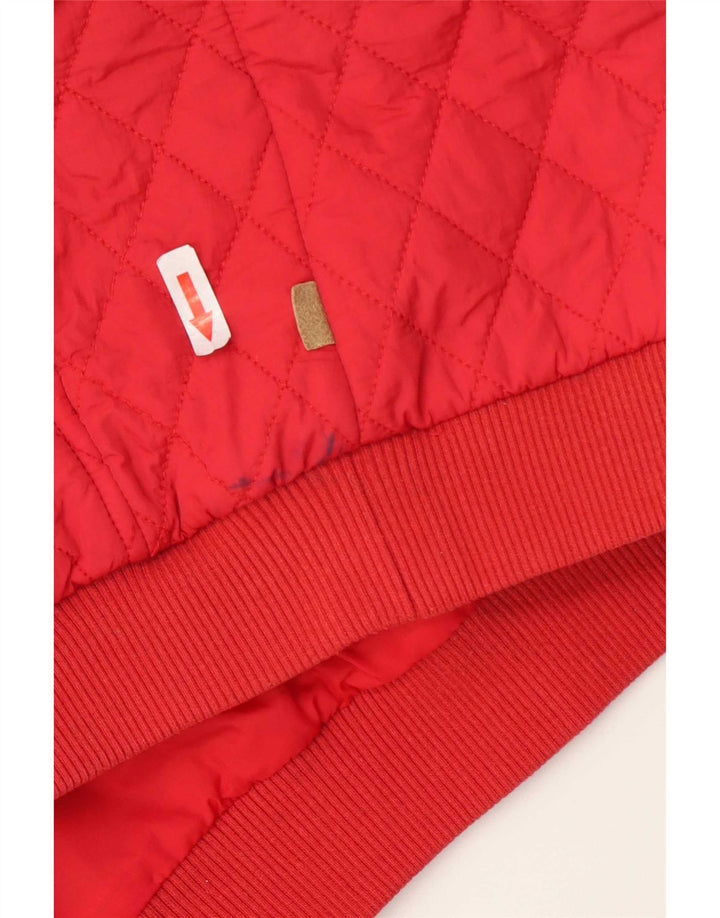 Timberland γυναικείο καπιτονέ μπουφάν με κουκούλα UK 14 Medium Red Nylon