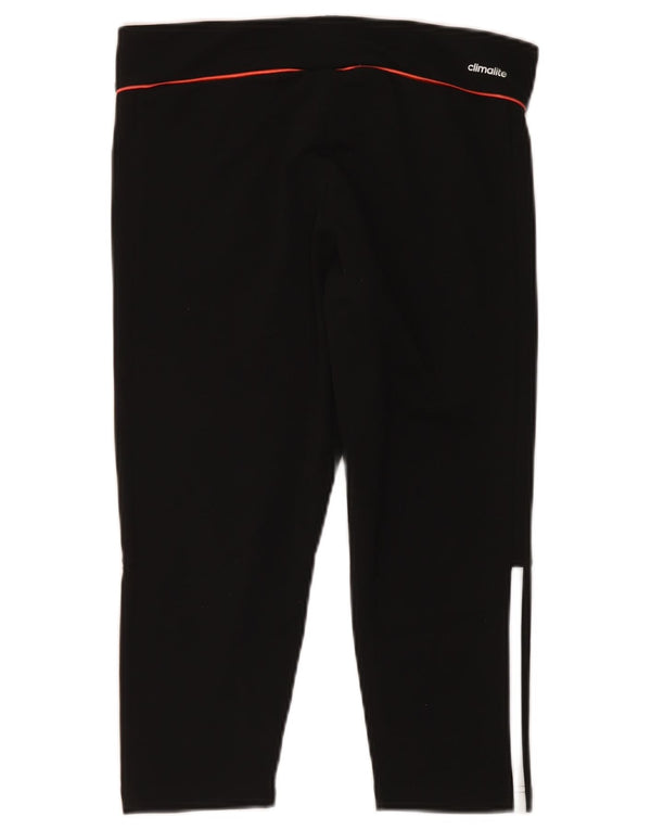 Adidas Γυναικεία κολάν Capri Climalite UK 12/14 Μεσαίο μαύρο πολυεστέρα