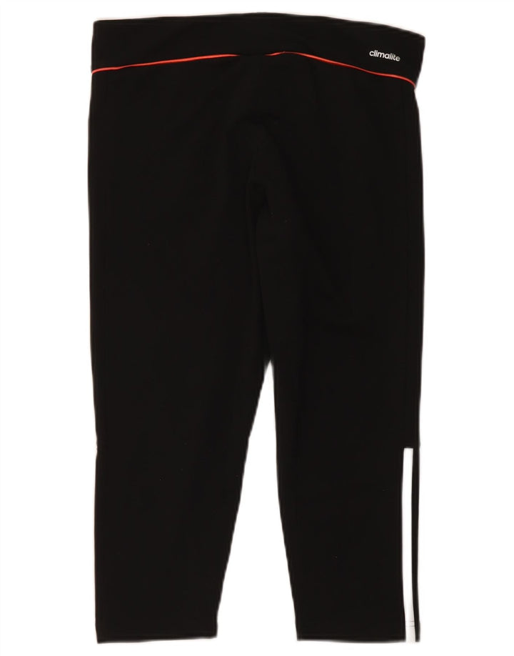 Adidas Γυναικεία κολάν Capri Climalite UK 12/14 Μεσαίο μαύρο πολυεστέρα