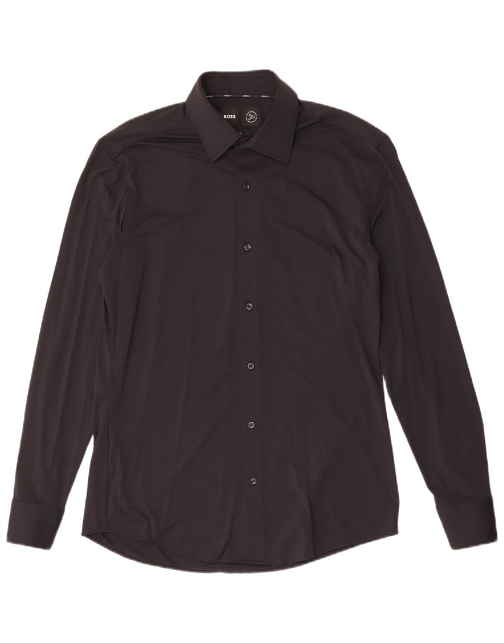 Ανδρικό πουκάμισο Hugo Boss Slim Fit Μέγεθος 40 Μεσαίο Μαύρο Πολυαμίδιο
