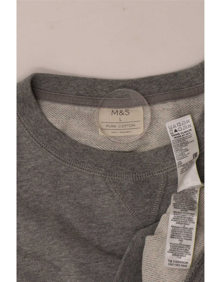 Ανδρικό φούτερ Marks & Spencer, βαμβακερό μεγάλο γκρι