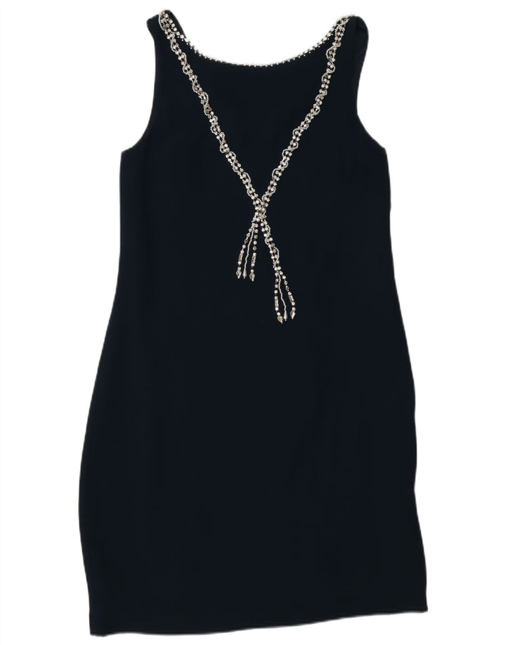 Γυναικείο αμάνικο φόρεμα MONSOON UK 10 Small Navy Blue Viscose