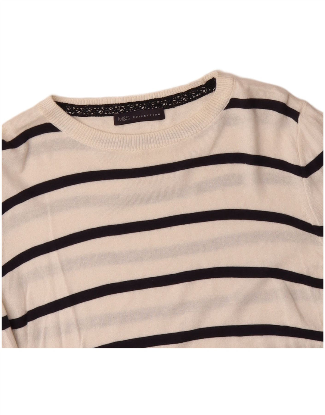 MARKS & SPENCER Γυναικείο πουλόβερ με λαιμόκαυστο UK 12 Medium White
