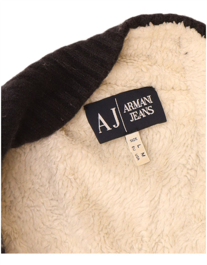 Armani Jeans Γυναικεία Ζακέτα πουλόβερ UK 12 Medium Navy Blue Fair Isle