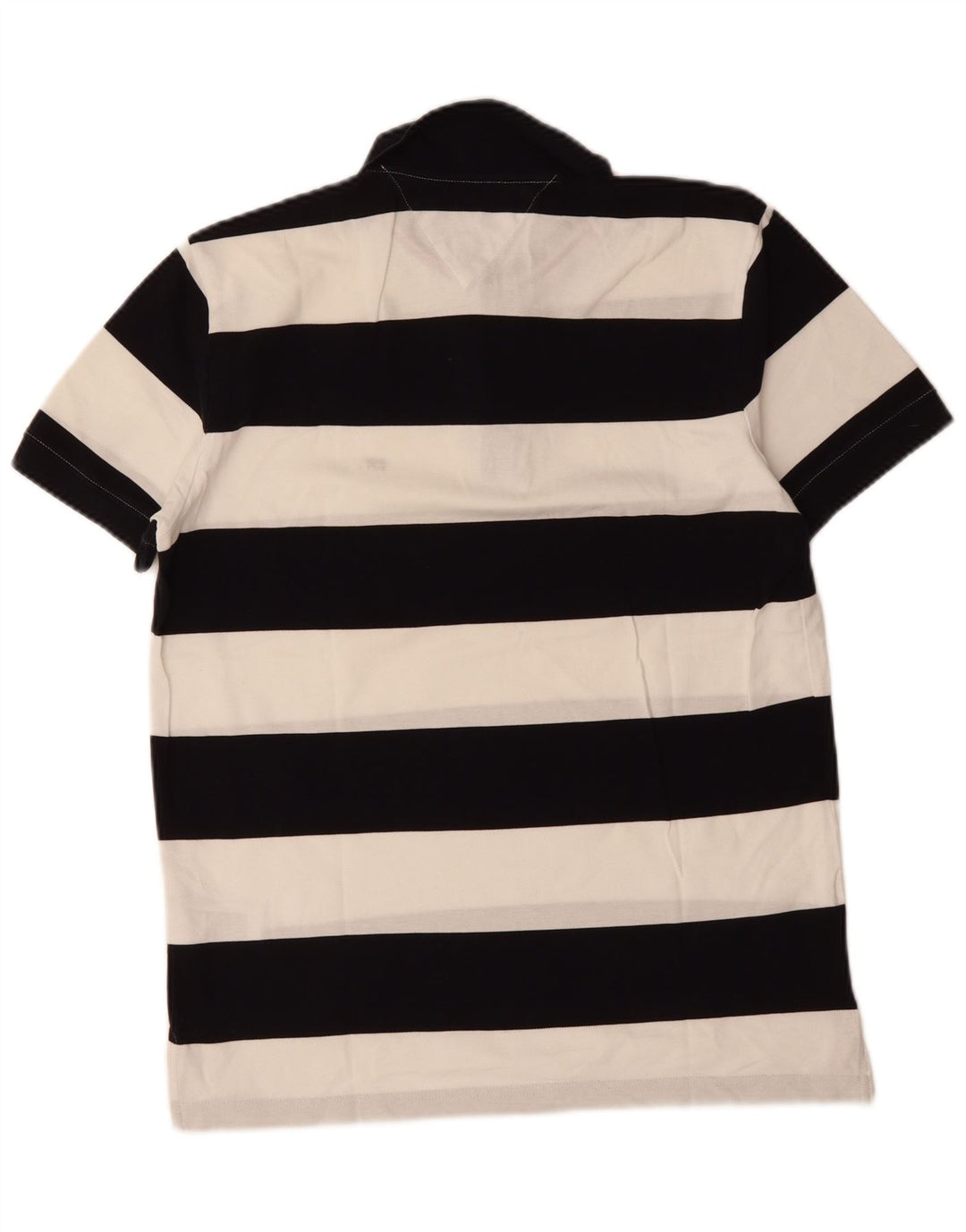 Tommy Hilfiger Ανδρικό πουκάμισο πόλο με κανονική εφαρμογή, μεσαίο μαύρο ριγέ βαμβακερό