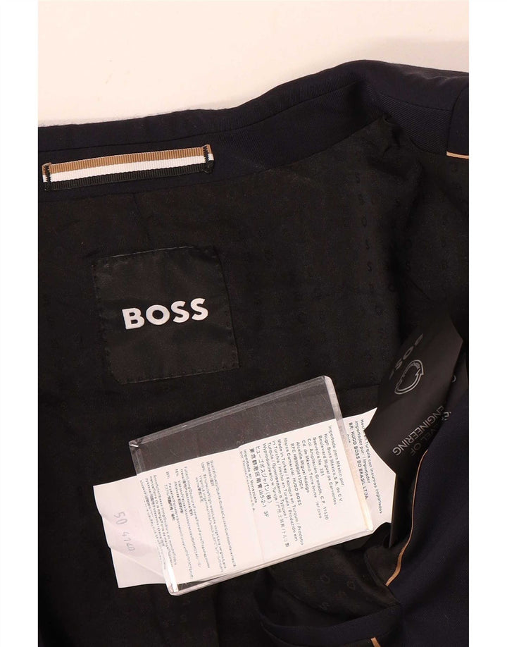 Hugo Boss Ανδρικό σακάκι μπλέιζερ με 2 κουμπιά EU 50 Large Navy Blue Wool