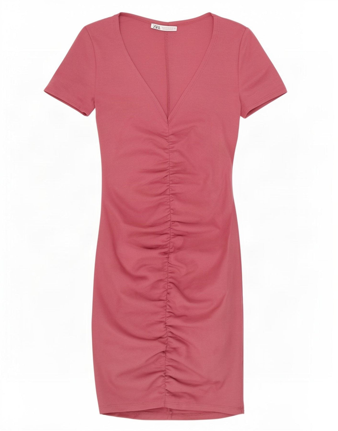 Zara Γυναικείο Φόρεμα Bodycon UK 8 Small Pink Polyester