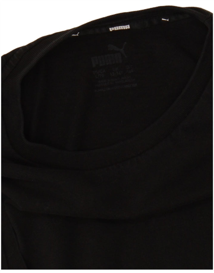 PUMA Boys Graphic T-Shirt Top 13-14 Years Black