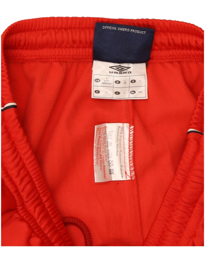 Umbro γυναικεία αθλητική φόρμα παντελόνι UK 14 μεγάλο κόκκινο χρώμα πολυεστέρα