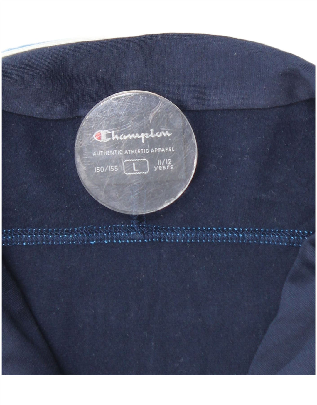 CHAMPION Boys Tracksuit Top Jacket 11-12 Years Large  Navy Blue