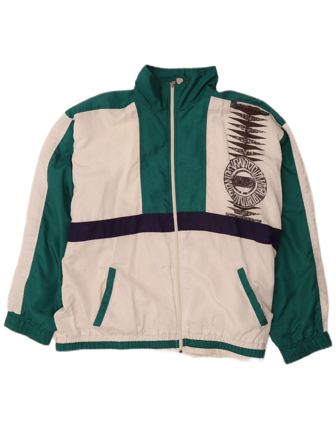 Ανδρική φόρμα COSMOS Top Jacket UK 16 Large White Colourblock