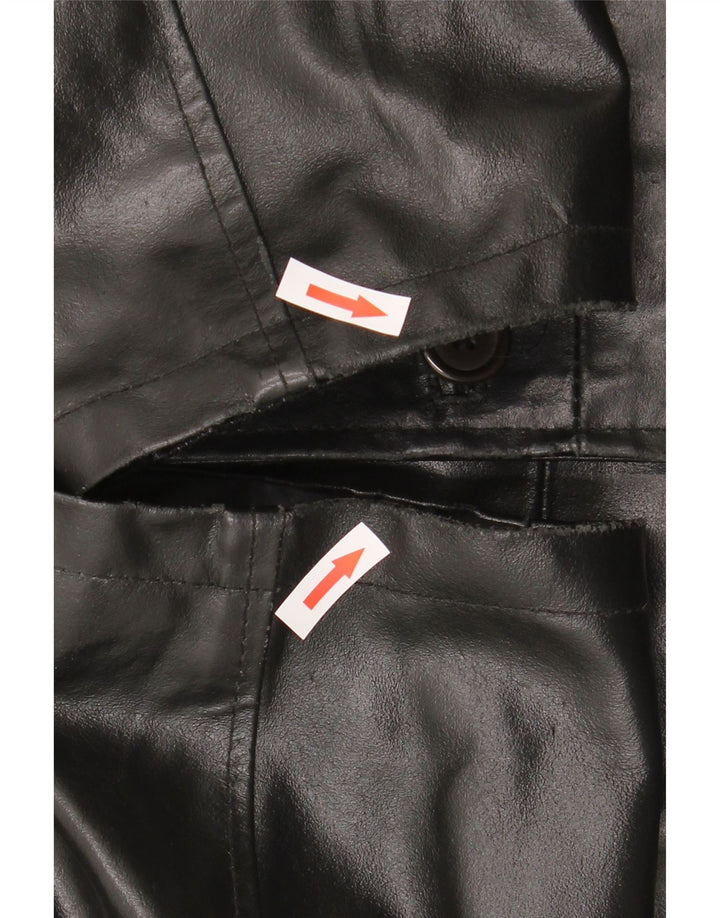 Vintage Ανδρικό Δερμάτινο Μπουφάν UK 42 XL Μαύρο Δερμάτινο