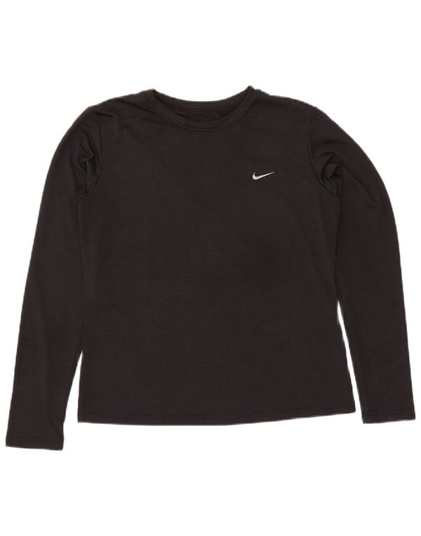 Γυναικείο NIKE Dri Fit Μακρυμάνικο US 8/10 Μεσαίο Μαύρο Πολυεστέρας