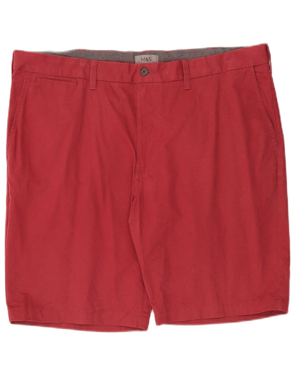 Ανδρικό σορτς Chino Marks & Spencer W42 2XL κόκκινο βαμβακερό