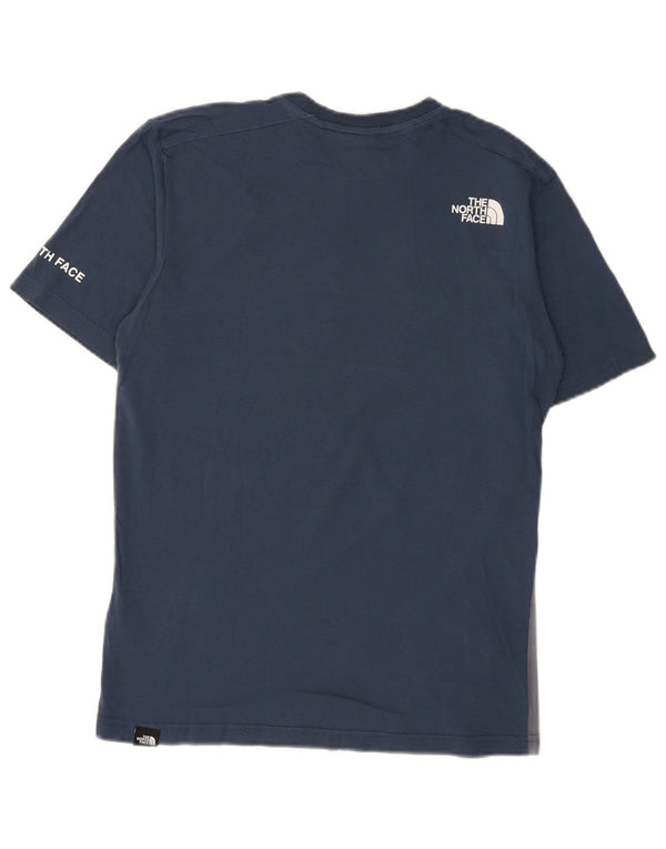 Ανδρικό γραφικό T-Shirt North Face Top XS Navy Blue Colorblock Cotton