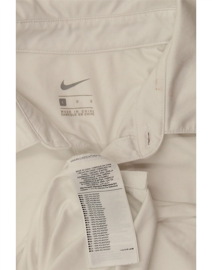 Ανδρικό πουκάμισο πόλο NIKE με μεγάλο λευκό πολυεστέρα