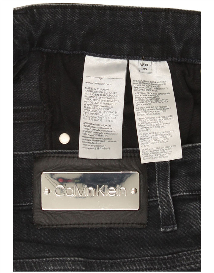 Calvin Klein Ανδρικό Slim Jeans W33 L32 Μαύρο βαμβακερό