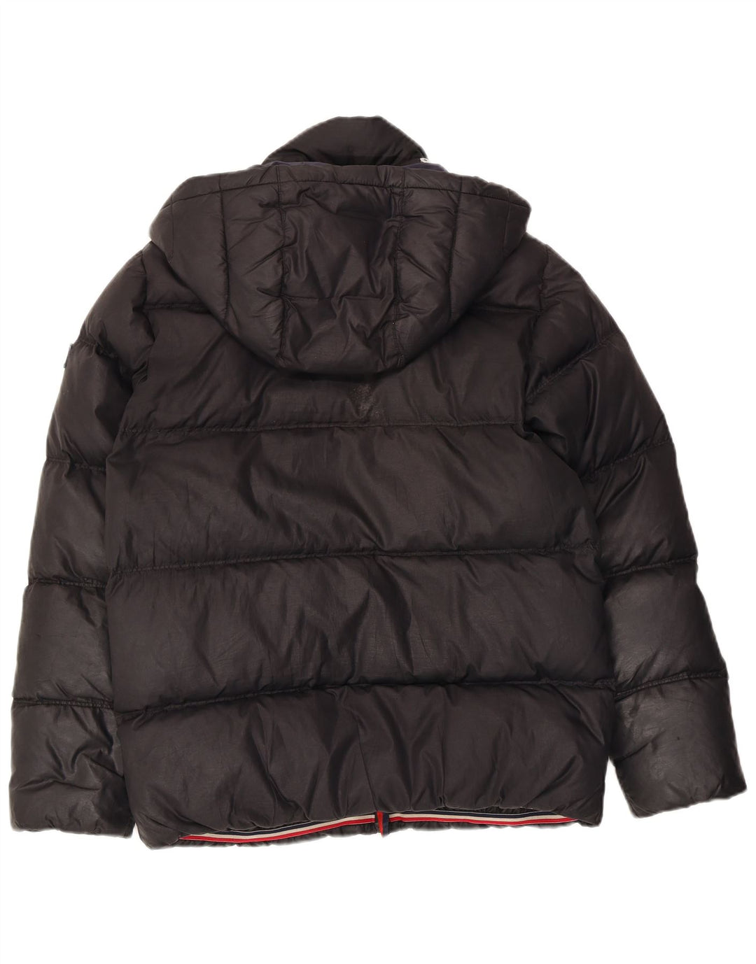 Μπουφάν Tommy Hilfiger Boys με κουκούλα με επένδυση 13-14 ετών μαύρο πολυεστέρα
