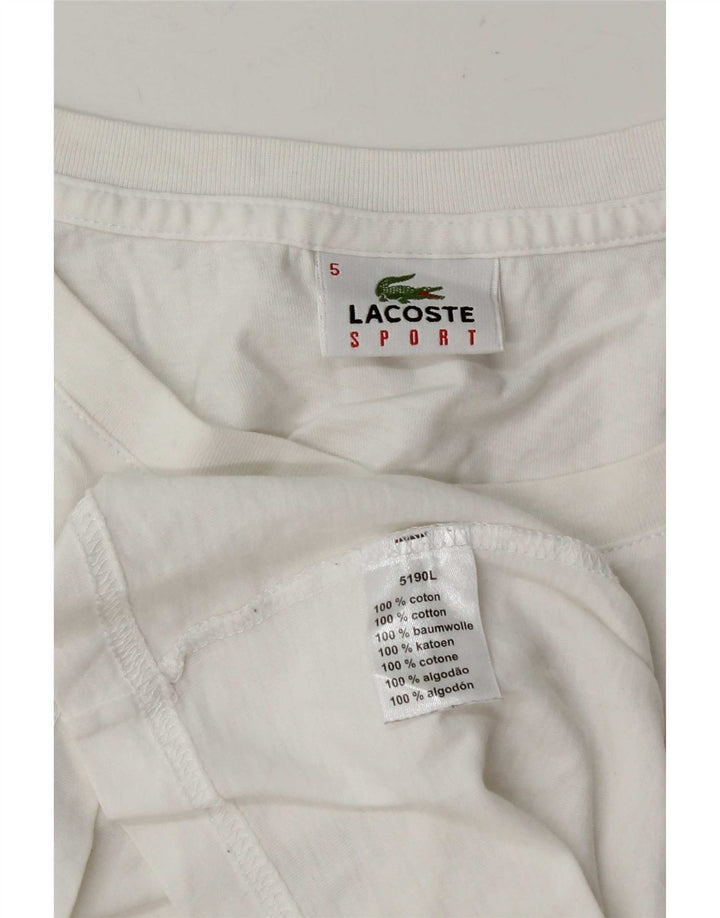 Ανδρικό T-Shirt Lacoste Top Size 5 Μεγάλο λευκό βαμβακερό