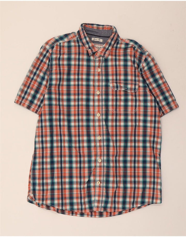 FAT FACE Ανδρικό κοντομάνικο πουκάμισο Classic Fit XL Πολύχρωμο βαμβακερό